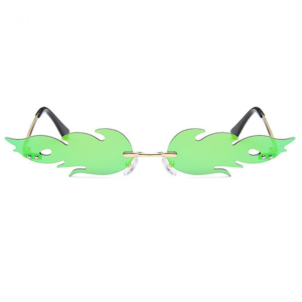 begin Snel op vakantie Vlammen zonnebril | groene lenzen - Freaky Glasses