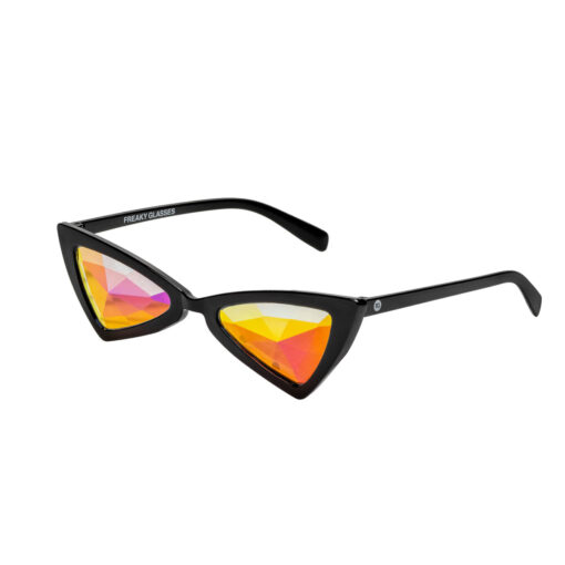Caleidoscoop bril Cat Eye zwart - Afbeelding 2