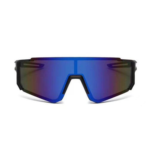 Zwarte sport zonnebril - Blauw/paars glas - Afbeelding 2