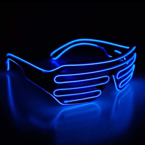 LED shutter bril blauw - Afbeelding 2