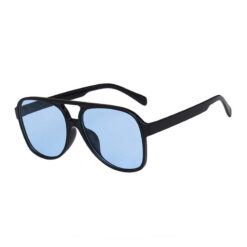 Piloten zonnebril classic zwart - Met blauwe glazen