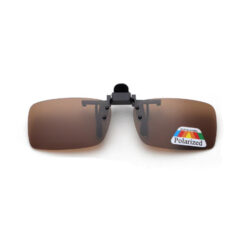 Clip-on zonnebril met gepolariseerde glazen - Bruin