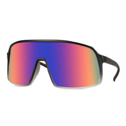 Sport zonnebril zwart/transparant - Multicolor glazen