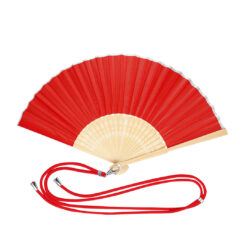 Alternative view of Handwaaier met verstelbaar koord bamboe - Rood