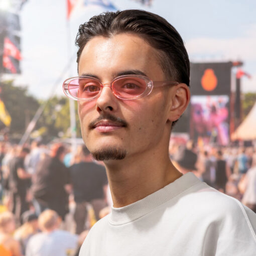 partybril ovaal dik montuur - Roze - Afbeelding 4