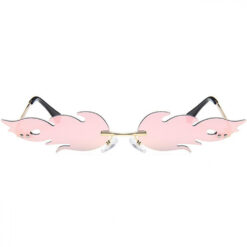 Vlammen partybril | roze lenzen