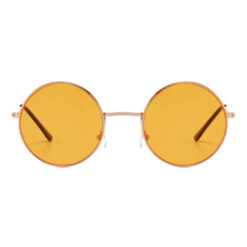 Alternative view of Hippie ronde partybril met oranje spiegellenzen