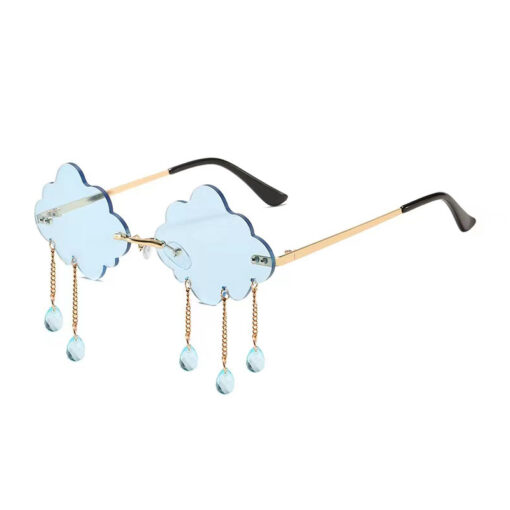 Partybril regenwolkje blauw