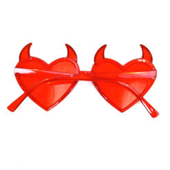 Alternative view of Halloween hartjes partybril duivel rood