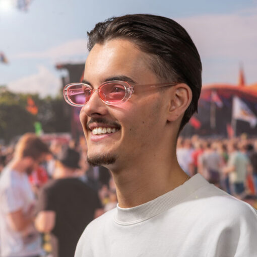 partybril ovaal dik montuur - Roze - Afbeelding 3